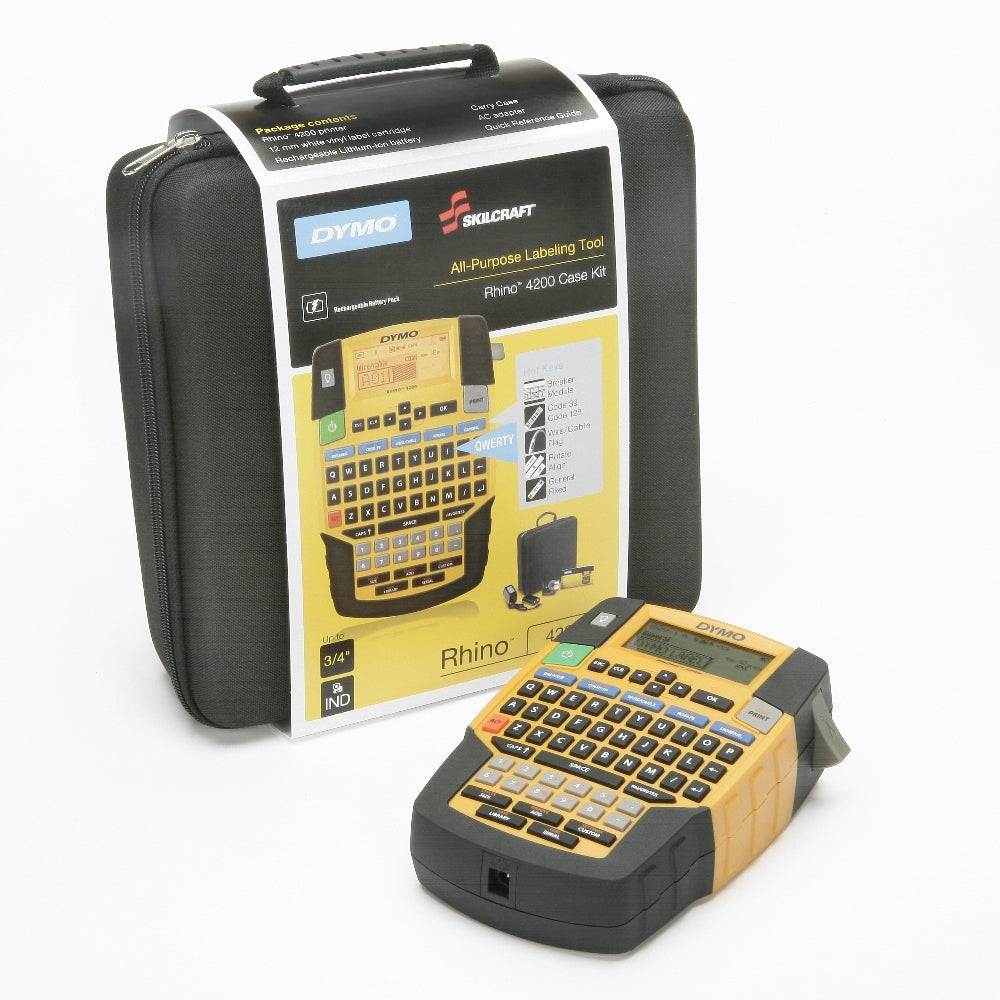 Dymo SKILCRAFT All-Purpose Labeling Tool, Rhino 4200 Case AB1Supply