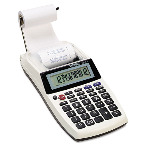 Image of Victor® 1205-4 1205-4 Palm/desktop One-Color Printing Calculator, Black Print, 2 Lines/sec