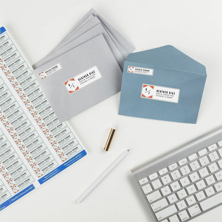 Image of Avery® Easy Peel White Address Labels W/ Sure Feed Technology, Inkjet Printers, 0.5 X 1.75, White, 80/sheet, 25 Sheets/pack