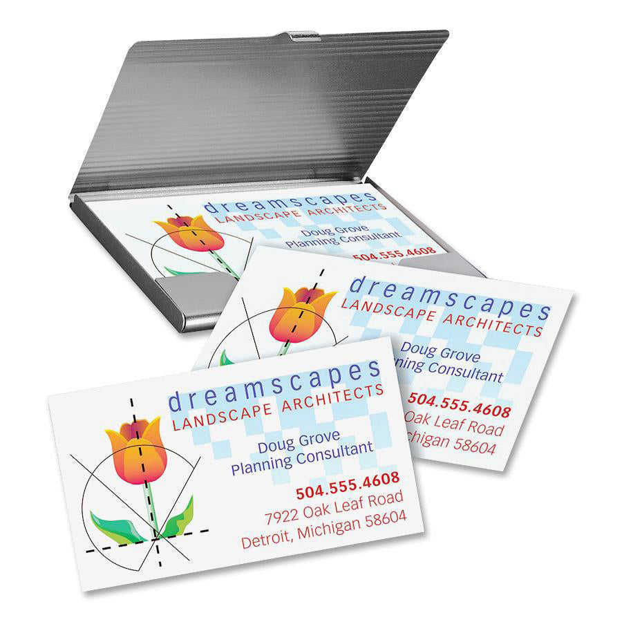 Image of Avery® Printable Microperforated Business Cards w/Sure Feed Technology, Inkjet, 2 x 3.5, White, 250 Cards, 10/Sheet, 25 Sheets/Pack