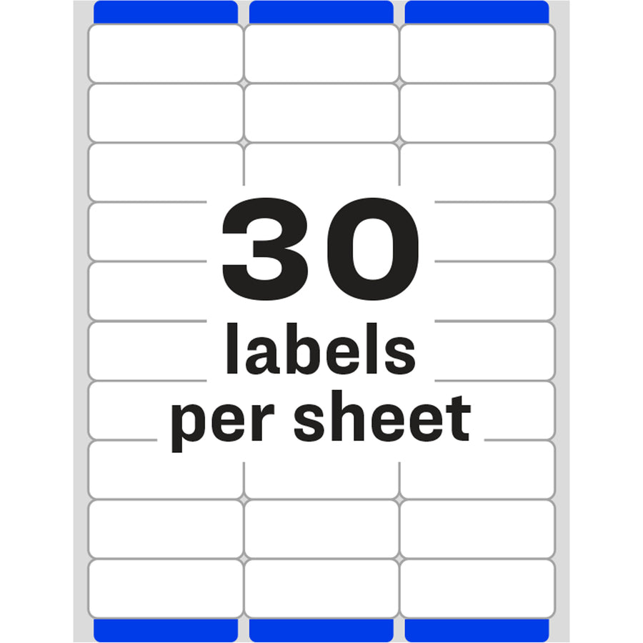 Image of Avery® Easy Peel White Address Labels With Sure Feed Technology, Inkjet Printers, 1 X 2.63, White, 30/sheet, 10 Sheets/pack