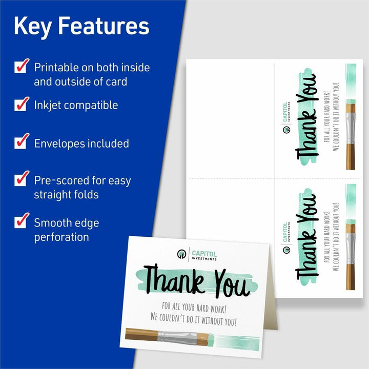 Image of Avery® Note Cards With Matching Envelopes, Inkjet, 85 Lb, 4.25 X 5.5, Matte White, 60 Cards, 2 Cards/sheet, 30 Sheets/pack