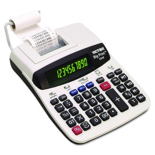 Image of Victor® 1310 1310 Big Print Commercial Thermal Printing Calculator, Black Print, 6 Lines/sec