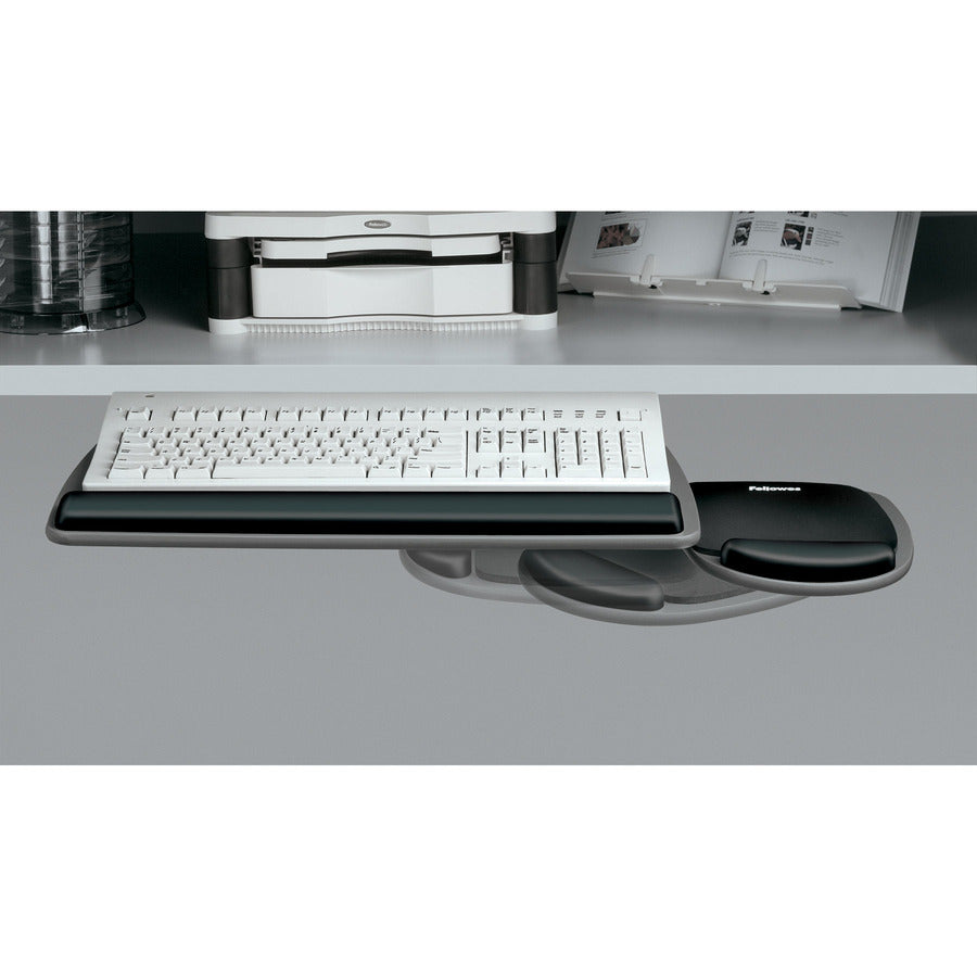 Image of Fellowes® Adjustable Standard Keyboard Platform, 20.25w X 11.13d, Graphite/black