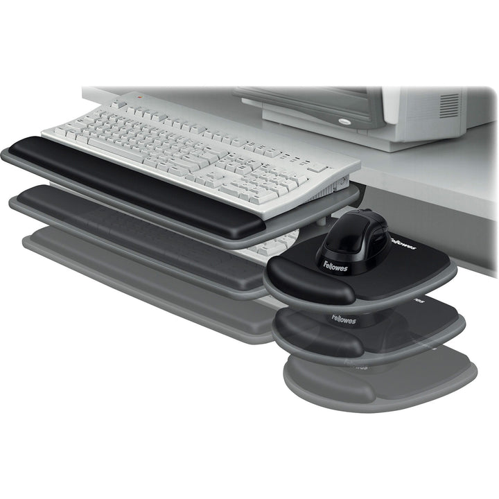 Image of Fellowes® Adjustable Standard Keyboard Platform, 20.25w X 11.13d, Graphite/black