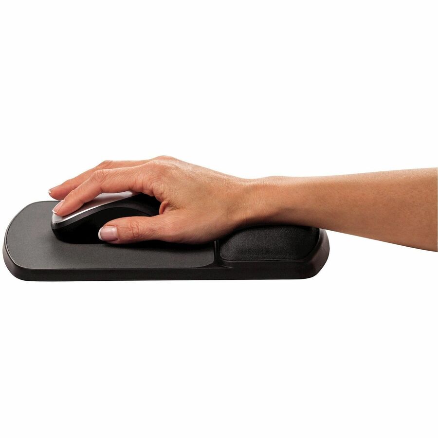 Image of Fellowes® Gel Mouse Pad with Wrist Rest, 6.25 x 10.12, Graphite/Platinum