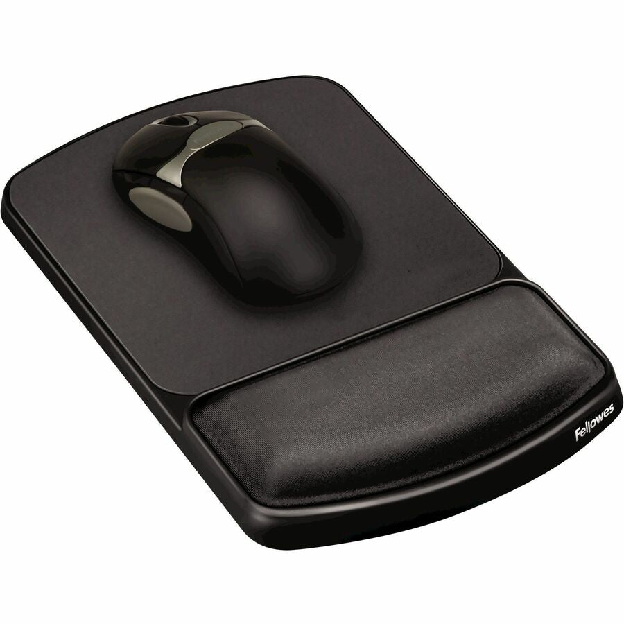 Image of Fellowes® Gel Mouse Pad with Wrist Rest, 6.25 x 10.12, Graphite/Platinum