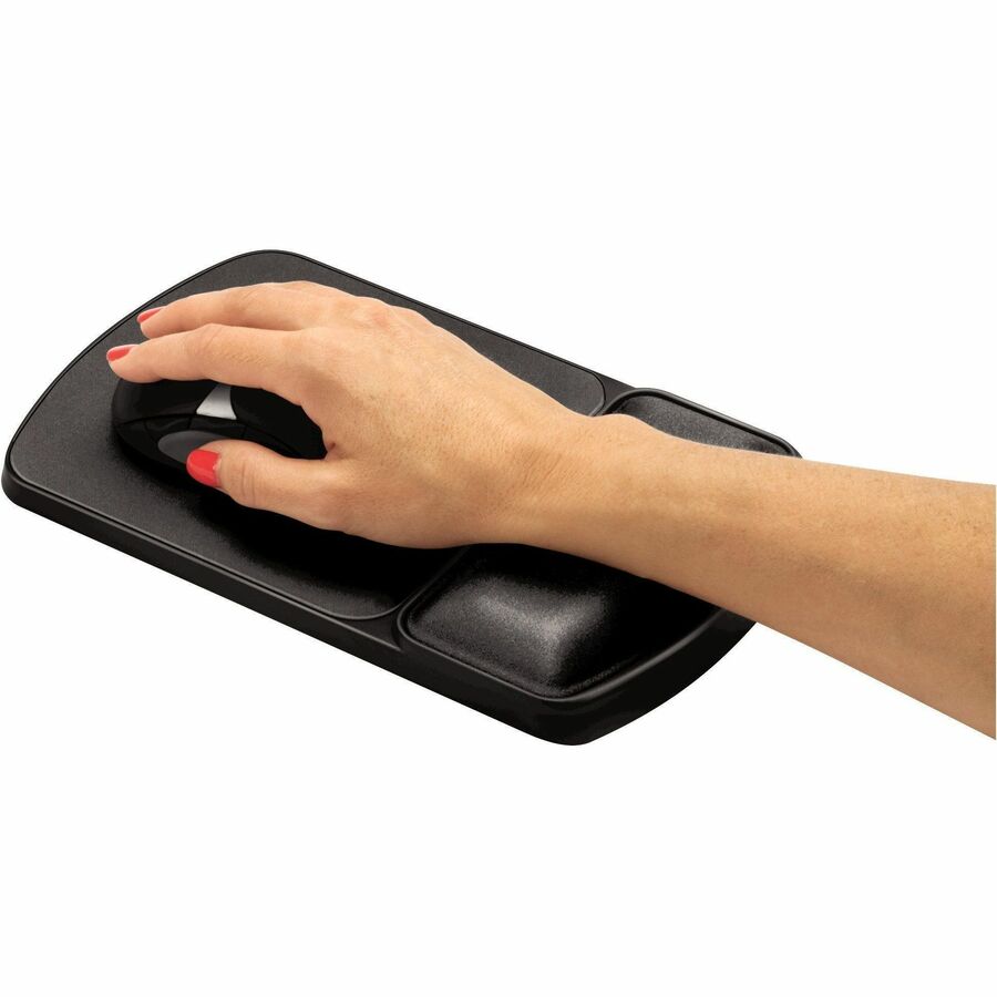 Image of Fellowes® Gel Mouse Pad with Wrist Rest, 6.25 x 10.12, Graphite/Platinum