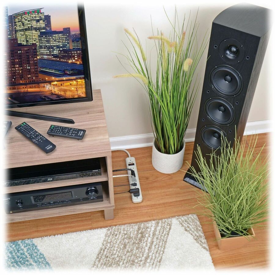 Image of Tripp Lite by Eaton Protect It! Surge Protector, 7 AC Outlets, 6 ft Cord, 1,080 J, Light Gray