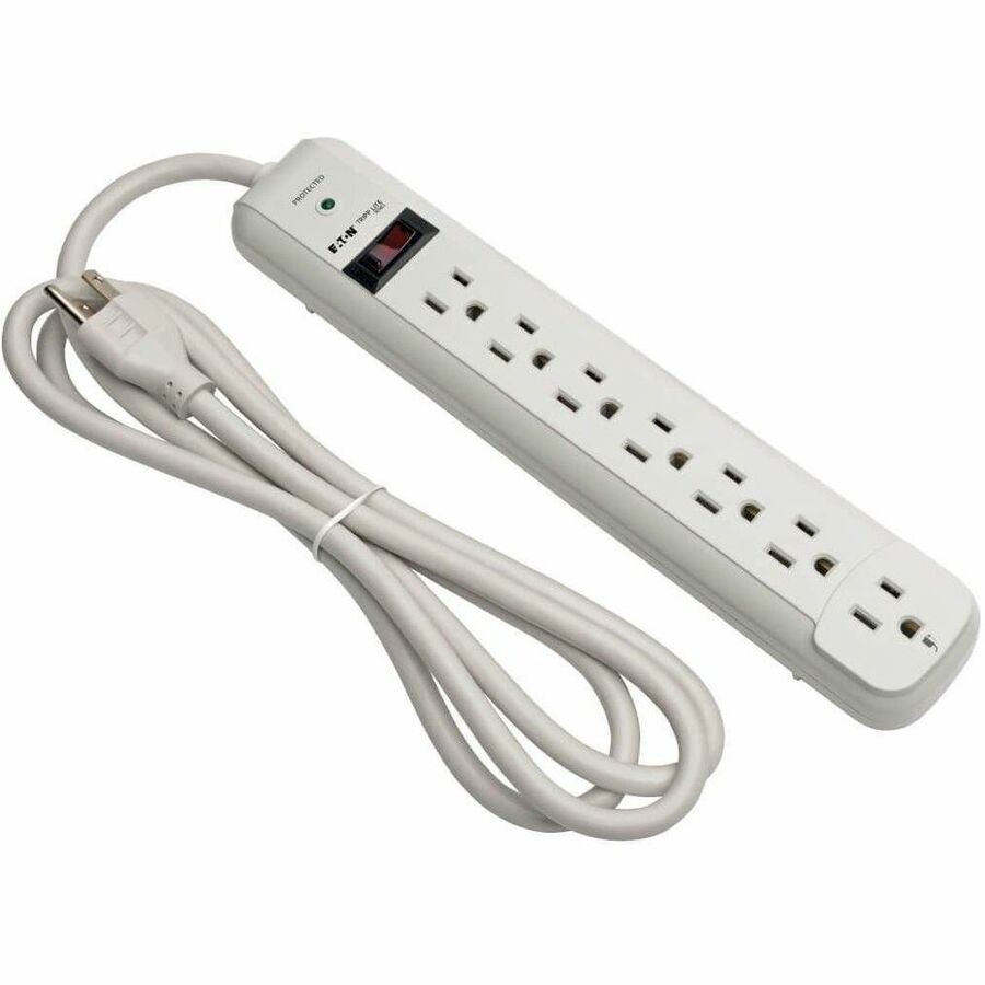 Image of Tripp Lite by Eaton Protect It! Surge Protector, 7 AC Outlets, 6 ft Cord, 1,080 J, Light Gray