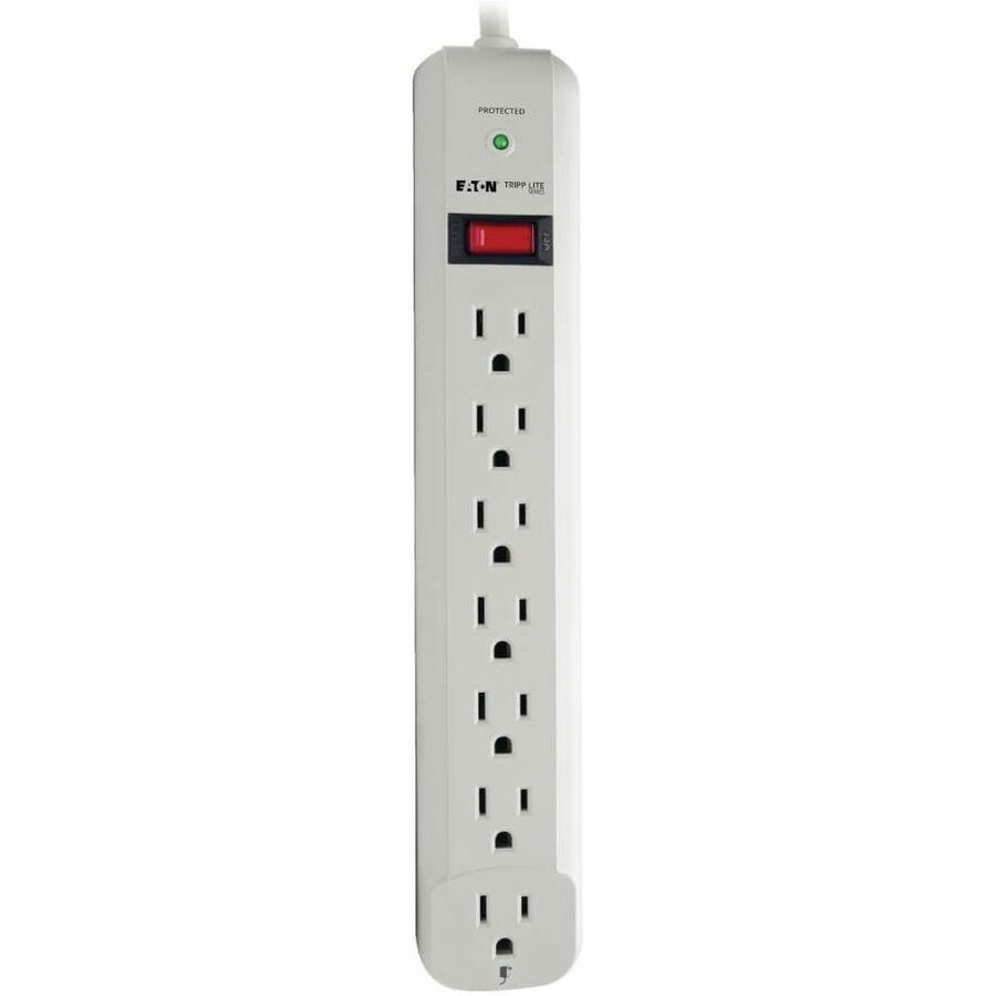 Image of Tripp Lite by Eaton Protect It! Surge Protector, 7 AC Outlets, 6 ft Cord, 1,080 J, Light Gray