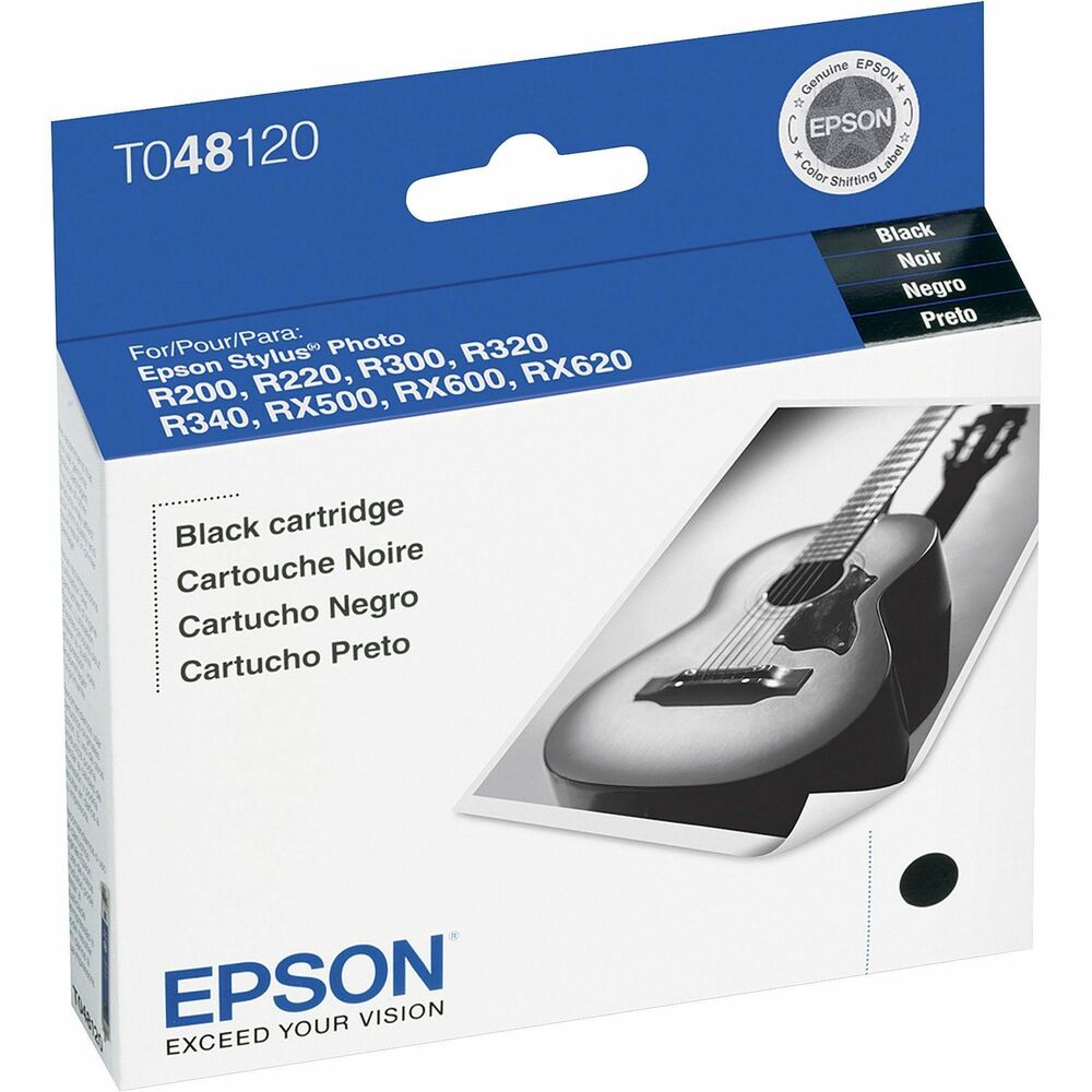 Image of Epson Ink Cartridge, f/ Stylus R300/RX620, 450 Pg Yield, BK