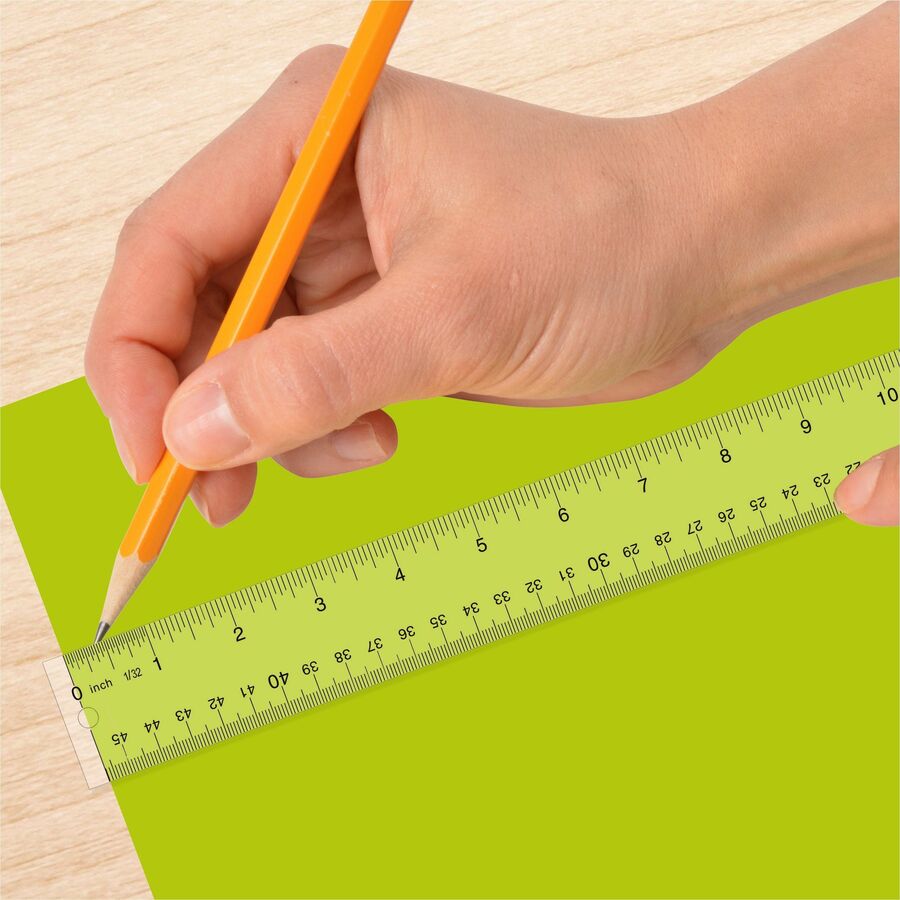 Image of Westcott® Clear Flexible Acrylic Ruler, Standard/metric, 18" Long, Clear