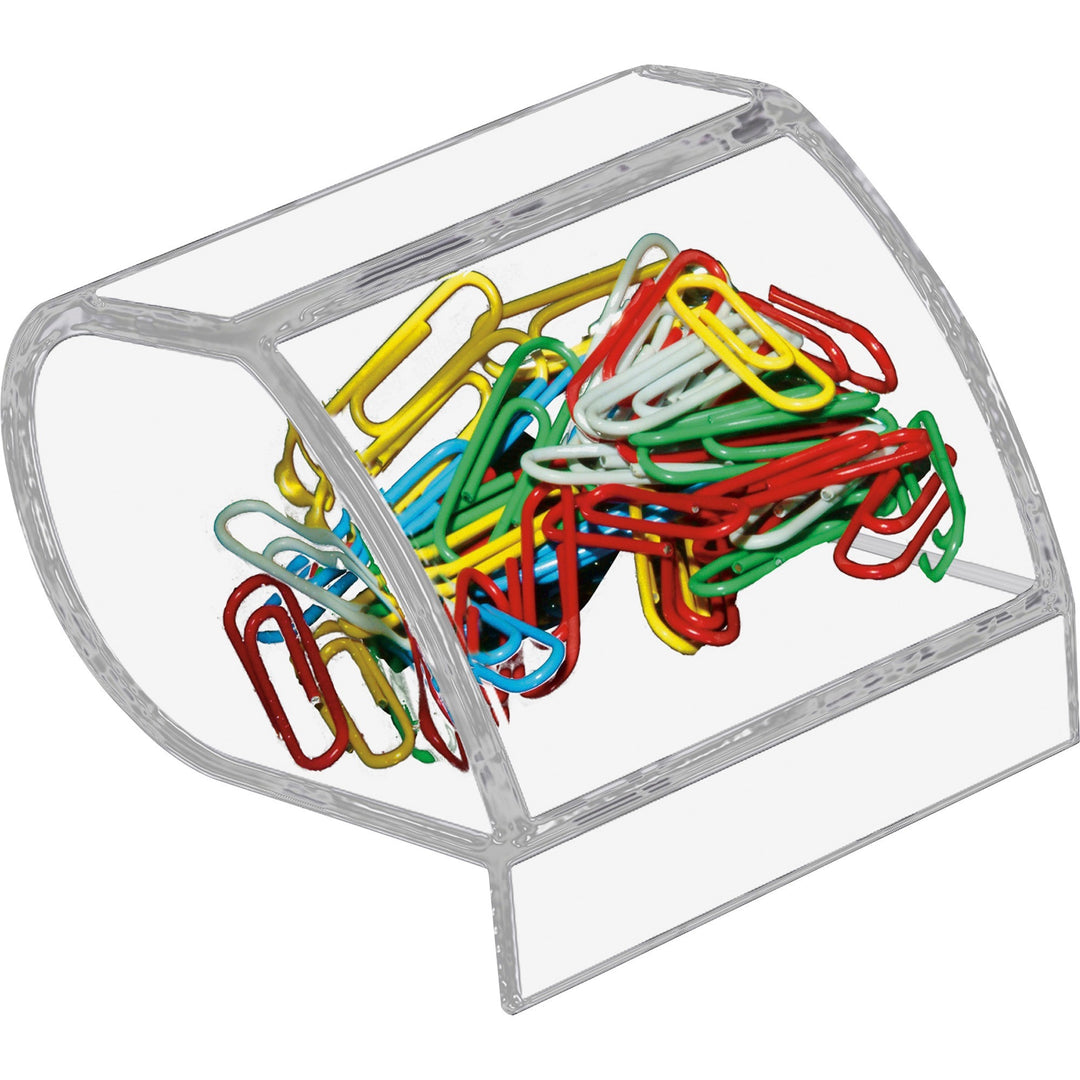 Image of Kantek Paperclip Holder, Acrylic, 3"Wx2-3/4"Dx3-1/2"H, Clear