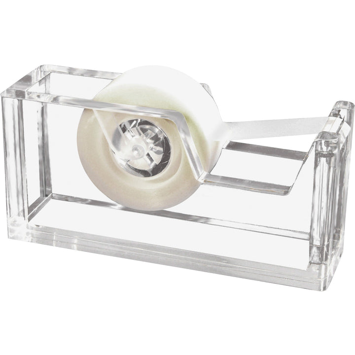 Image of Kantek AD60 Tape Dispenser, Holds Total 1 Tape(s), Refillable, Non-skid Base, Acrylic, Clear, 1 Each