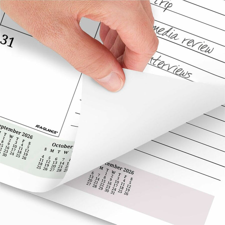 Image of AT-A-GLANCE® Seascape Panoramic Desk Pad, Seascape Panoramic Photography, 22 x 17, White Sheets, Clear Corners, 12-Month (Jan-Dec): 2025