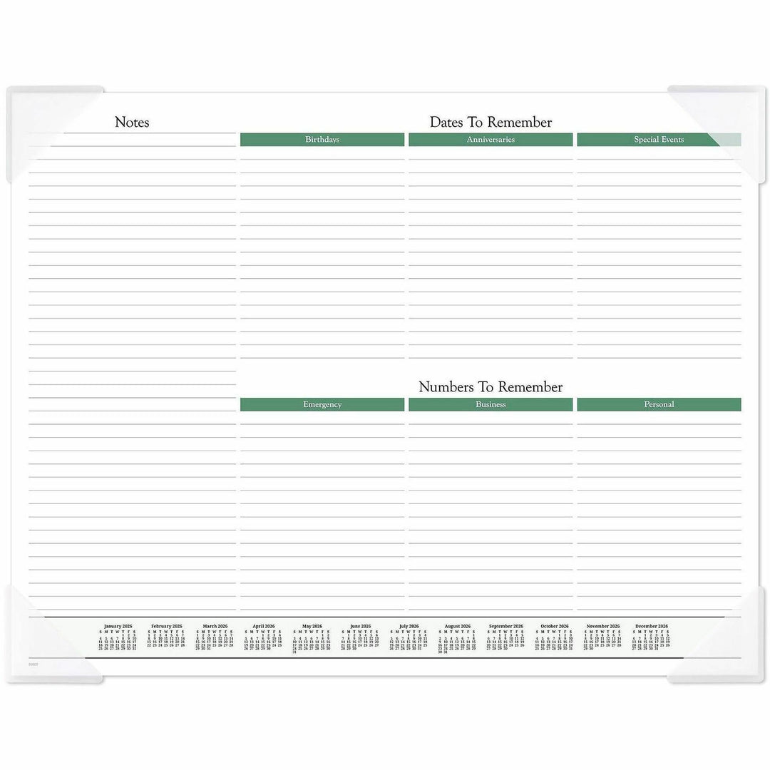 Image of AT-A-GLANCE® Seascape Panoramic Desk Pad, Seascape Panoramic Photography, 22 x 17, White Sheets, Clear Corners, 12-Month (Jan-Dec): 2025