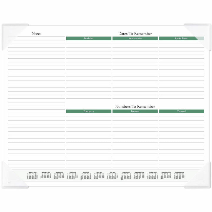 Image of AT-A-GLANCE® Seascape Panoramic Desk Pad, Seascape Panoramic Photography, 22 x 17, White Sheets, Clear Corners, 12-Month (Jan-Dec): 2025
