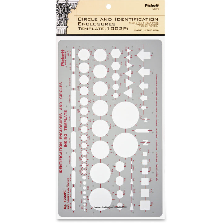 Image of Chartpak® General Purpose Template, Enclosures, 10"x5-7/8", Soft Gray