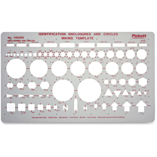 Image of Chartpak® General Purpose Template, Enclosures, 10"x5-7/8", Soft Gray