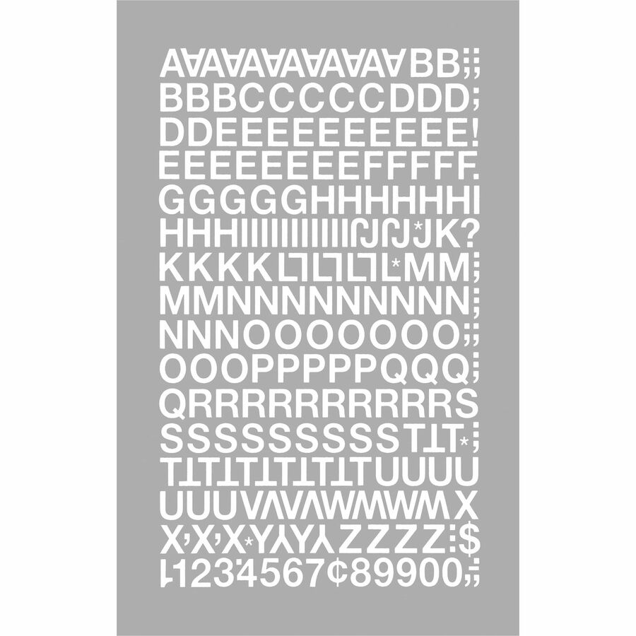 Image of Chartpak® Letters/Numbers, Vinyl, 1/2", WD