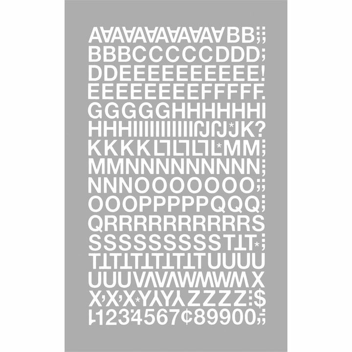 Image of Chartpak® Letters/Numbers, Vinyl, 1/2", WD