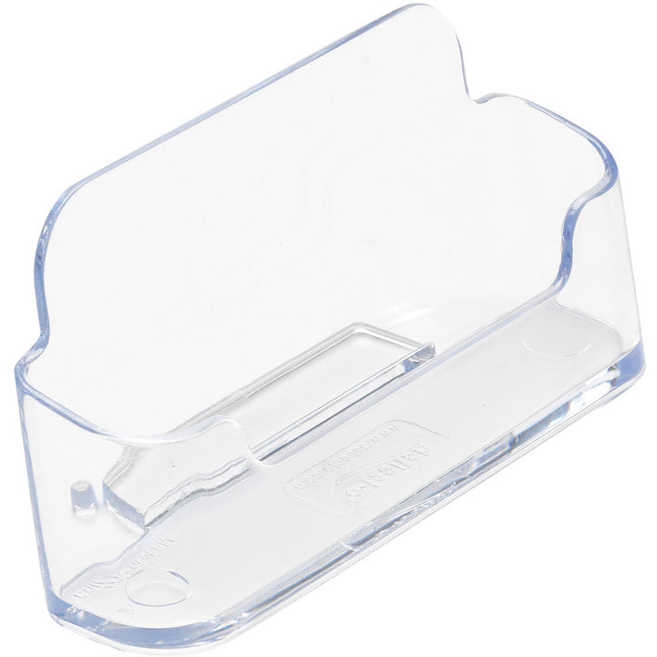 Image of deflecto® Horizontal Business Card Holder, Holds 50 Cards, 3.88 X 1.38 X 1.81, Plastic, Clear