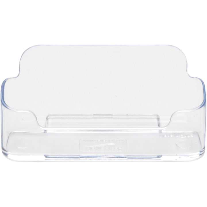 Image of deflecto® Horizontal Business Card Holder, Holds 50 Cards, 3.88 X 1.38 X 1.81, Plastic, Clear