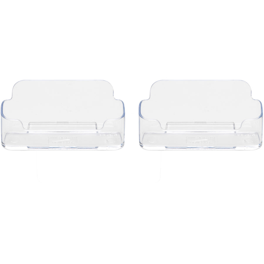 Image of deflecto® Desktop Business Card Holder,3-3/4"x1-7/8"x1-1/2",2/PK,CL