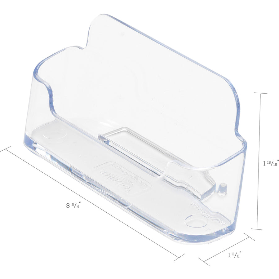 Image of deflecto® Desktop Business Card Holder,3-3/4"x1-7/8"x1-1/2",2/PK,CL