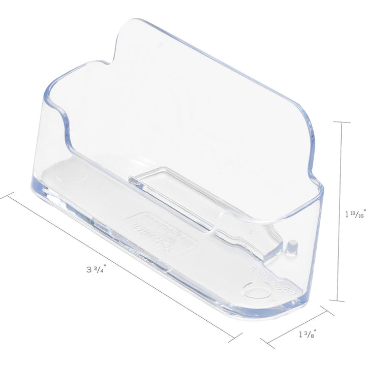 Image of deflecto® Desktop Business Card Holder,3-3/4"x1-7/8"x1-1/2",2/PK,CL