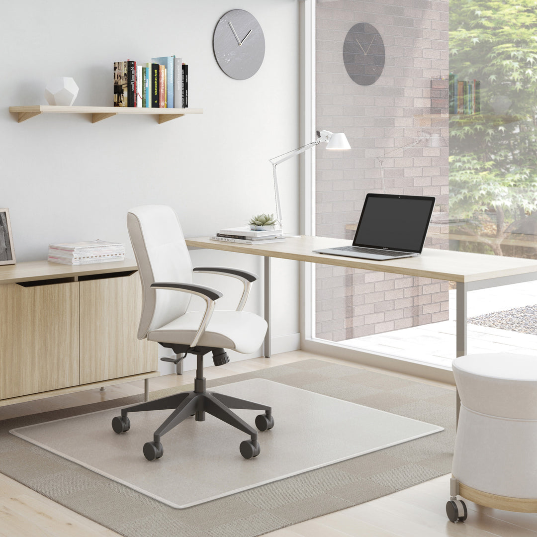 Image of deflecto® Supermat Frequent Use Chair Mat, Medium Pile Carpet, Flat, 46 X 60, Rectangle, Clear
