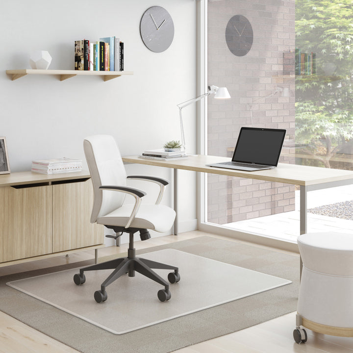 Image of deflecto® Supermat Frequent Use Chair Mat, Medium Pile Carpet, Flat, 46 X 60, Rectangle, Clear