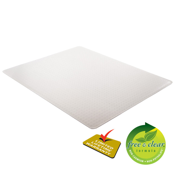Image of deflecto® Rollamat Frequent Use Chair Mat, Medium Pile Carpet, Flat, 46 X 60, Rectangle, Clear
