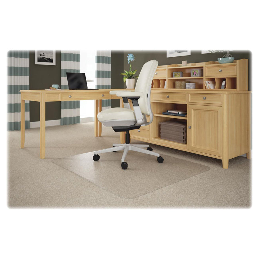Image of deflecto® Rollamat Frequent Use Chair Mat, Medium Pile Carpet, Flat, 46 X 60, Rectangle, Clear
