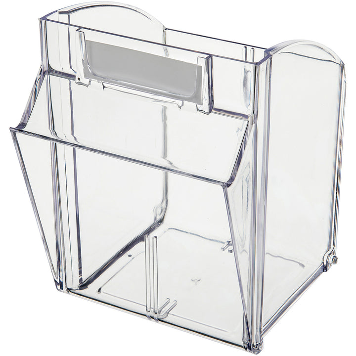 Image of deflecto® Bin System,Modular,4-Bin,23-5/8"x6-5/8"x8-1/8",White/CL