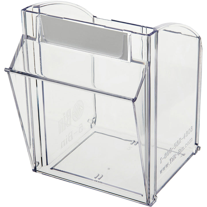 Image of deflecto® Bin System,Modular,5-Bin,23-5/8"x5-1/4"x6-1/2",White/CL
