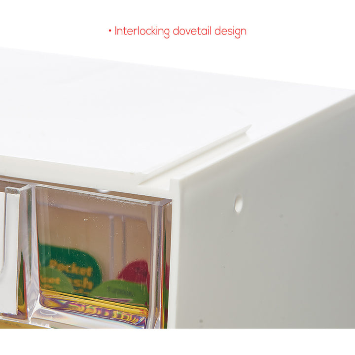 Image of deflecto® Bin System,Modular,6-Bin,23-5/8"x3-5/8"x4-1/2",White/CL