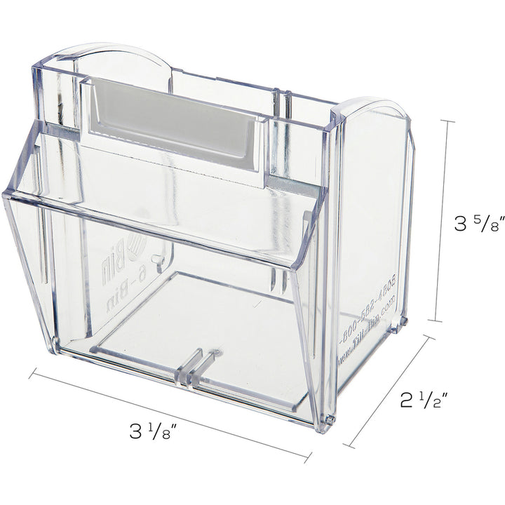 Image of deflecto® Bin System,Modular,6-Bin,23-5/8"x3-5/8"x4-1/2",White/CL