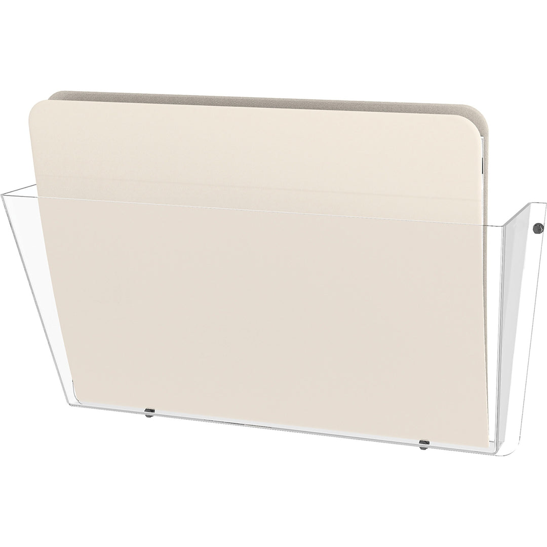 Image of deflecto® Unbreakable DocuPocket Wall File, Letter Size, 14.5" x 3" x 6.5", Clear