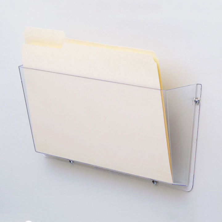 Image of deflecto® Unbreakable DocuPocket Wall File, Letter Size, 14.5" x 3" x 6.5", Clear