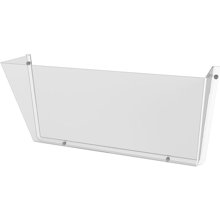 Image of deflecto® Unbreakable DocuPocket Wall File, Letter Size, 14.5" x 3" x 6.5", Clear