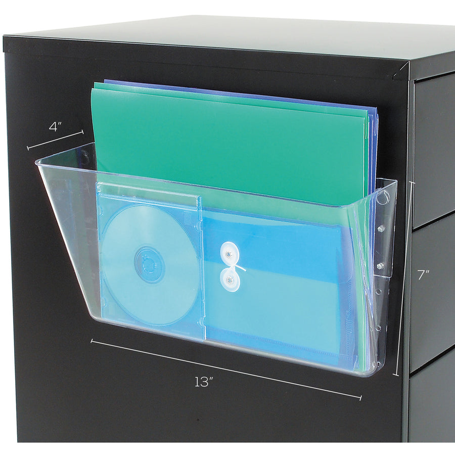 Image of deflecto® Magnetic DocuPocket Wall File, Letter Size, 13" x 4" x 7", Clear