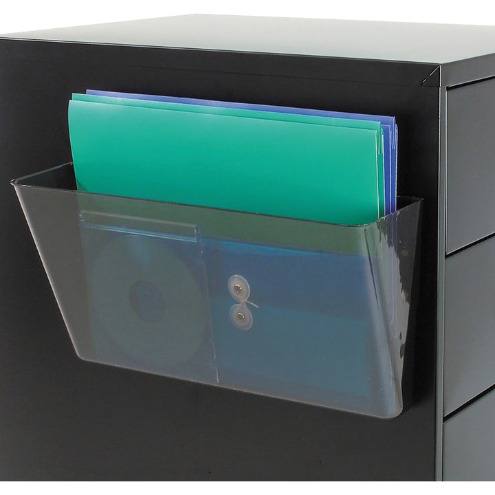 Image of deflecto® Magnetic DocuPocket Wall File, Letter Size, 13" x 4" x 7", Smoke