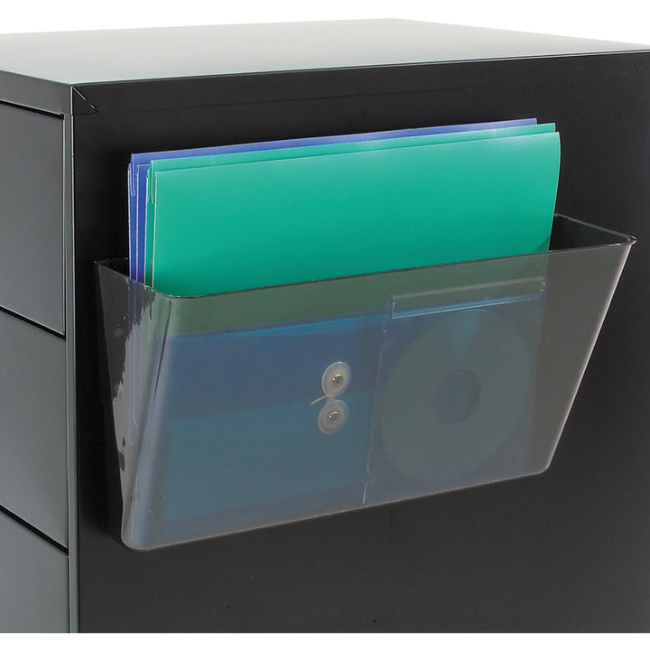 Image of deflecto® Magnetic DocuPocket Wall File, Letter Size, 13" x 4" x 7", Smoke