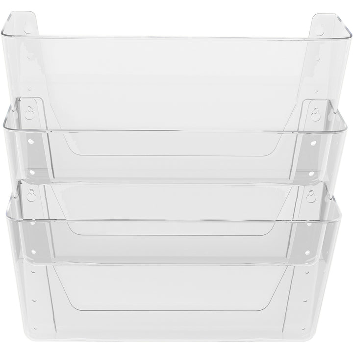 Image of deflecto® Wall Pocket System, Letter, 13"x4"x19", 3/ST, Clear