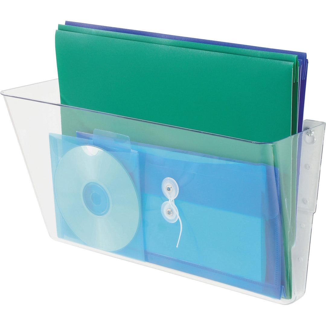 Image of deflecto® Stackable DocuPocket Wall File, Legal Size, 16.25" x 4" , Clear