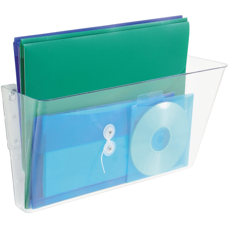 Image of deflecto® Stackable DocuPocket Wall File, Legal Size, 16.25" x 4" , Clear