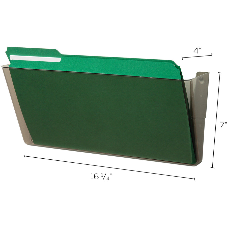 Image of deflecto® Single Unit Wall Pocket, Legal, Stackable,16-1/4"x4"x7", SKE