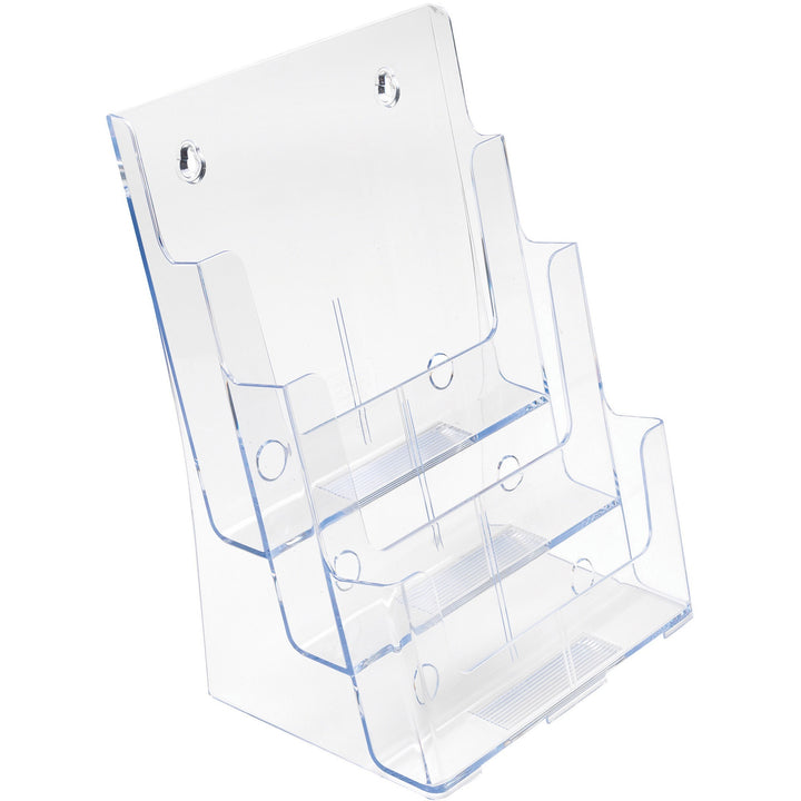 Image of deflecto® 3-Compartment Docuholder, Magazine Size, 9.5w X 6.25d X 12.63, Clear